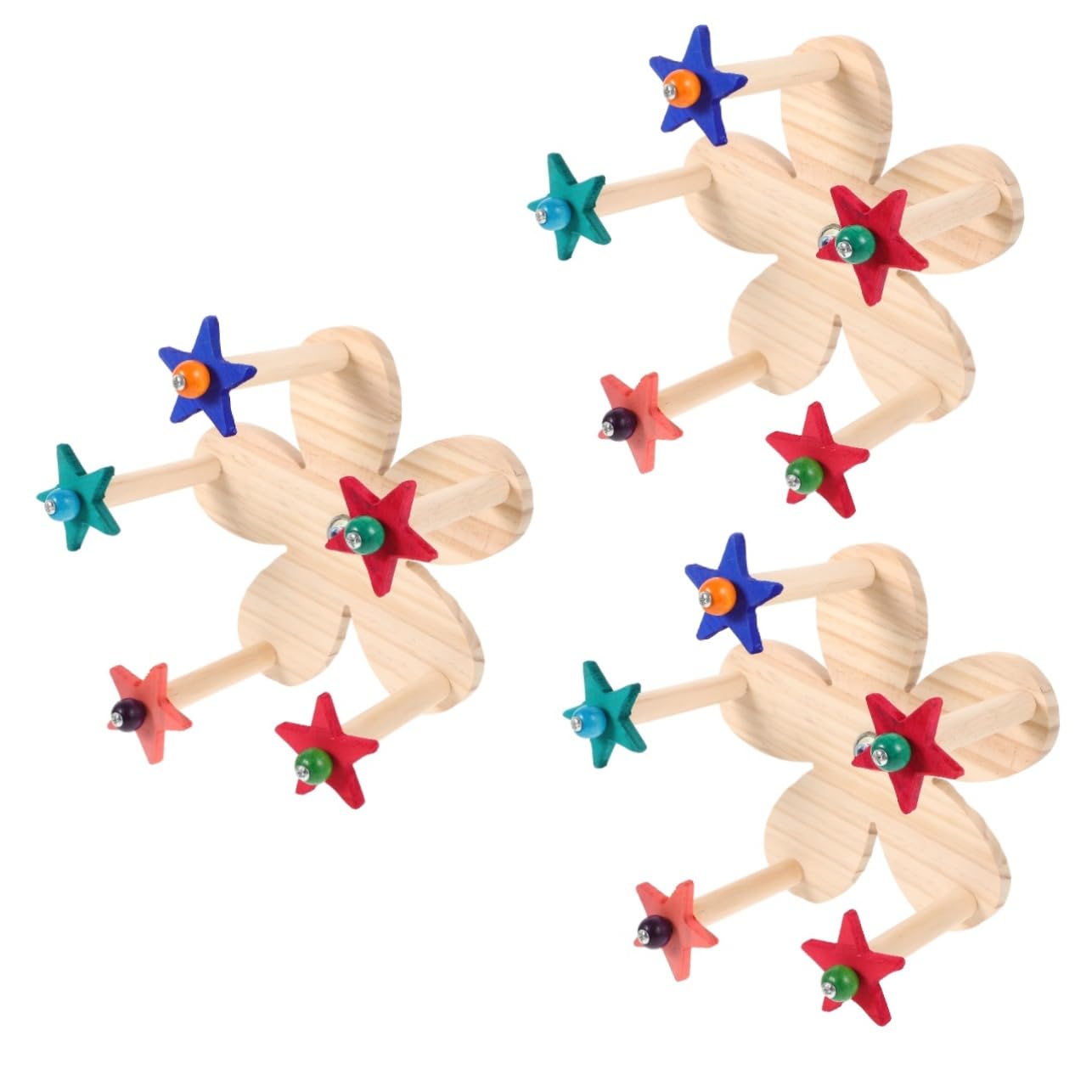 BESPORTBLE 3pièces Support De Perchoir Rotatif pour Oiseaux Jou Cage à Oiseaux Forme De Roue De Ferris Amusement Et Stabilité pour Perroquets Compagnie
