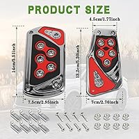 Vista 2 de 2 almohadillas para pedal de automóvil, kits de placa de descanso de pedales, almohadillas antideslizantes para pedal de automóvil, acelerador