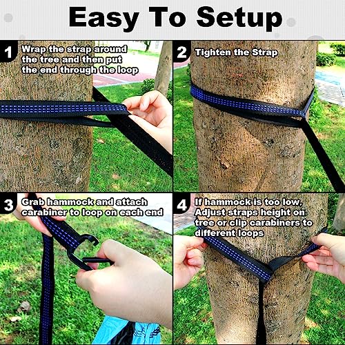 Szhlux Camping Hammock Double & Single Portable Hammocks With 2 Tree Straps, Great For Hiking,Backpacking,Hunting,Outdoor,Beach,Camping #TOP4