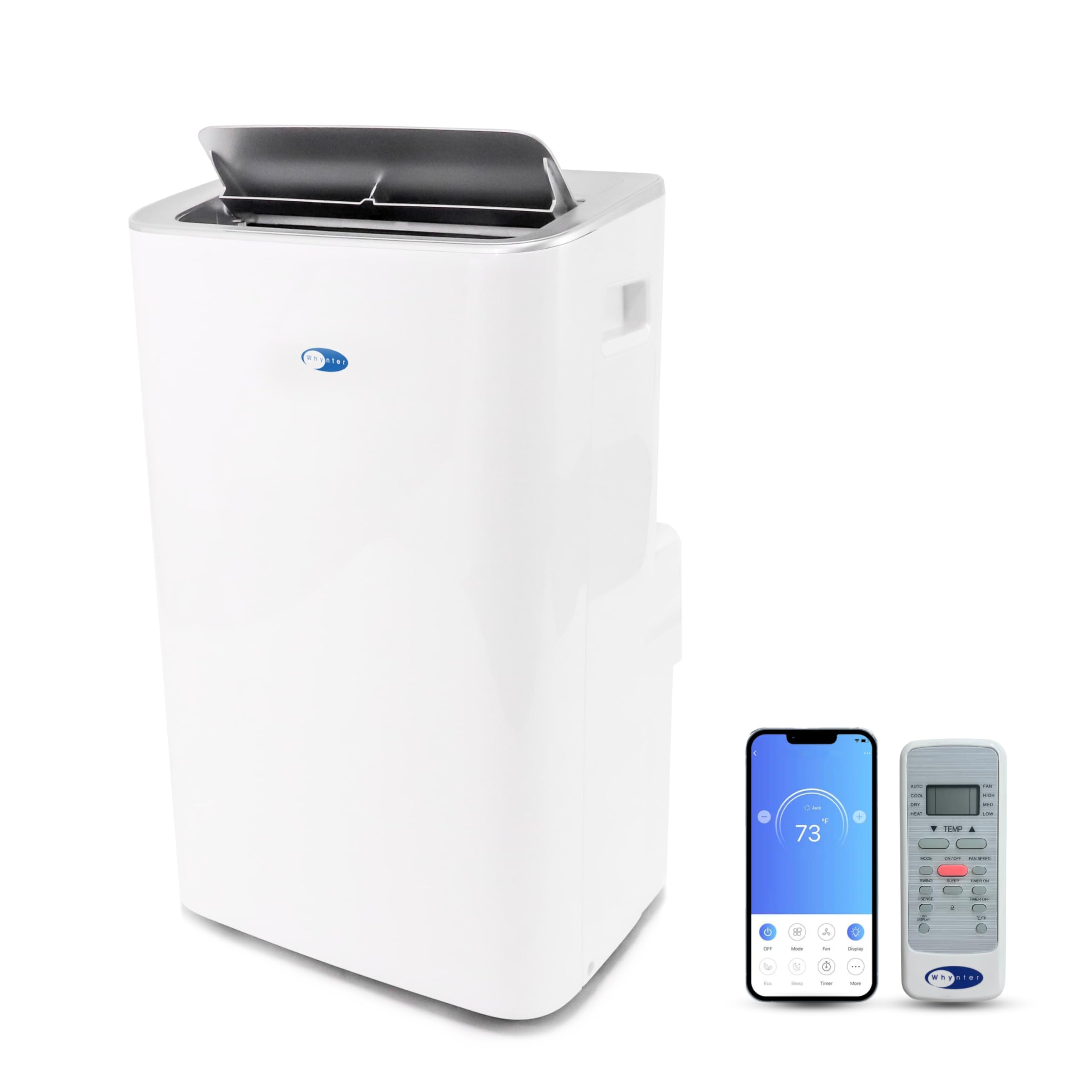 Whynter Portable Air Conditioner 13 500 BTU with Dehumidifier Cooling Fan Smart Wi-Fi for 500 Sq Ft Rooms