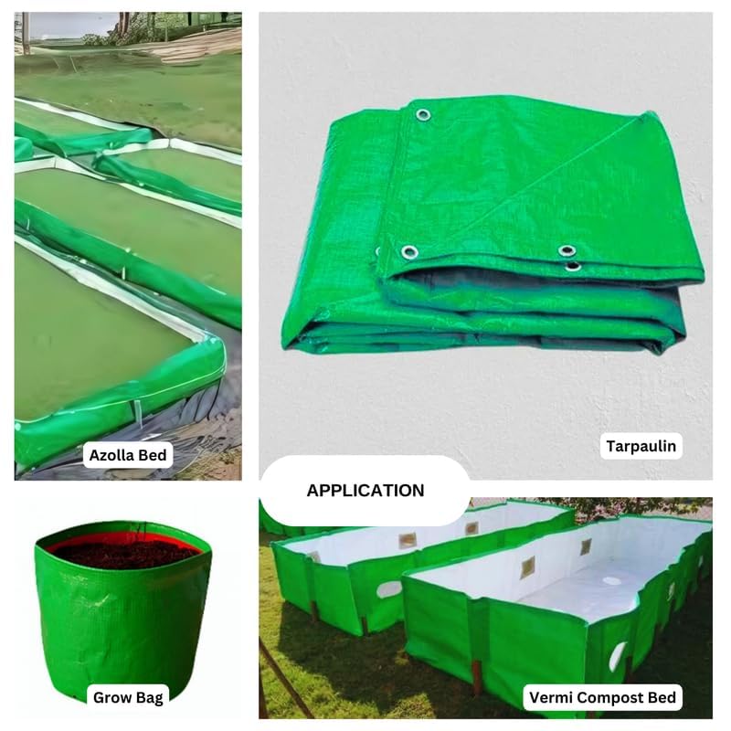 Image of Tarpaulin Tape - 5m Waterproof, Self-Adhesive & UV-Resistant Instant Fix Tape for Tent, Truck Cover & Multipurpose Outdoor Use 9.5cm x 5m (Green)