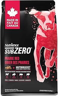 Nutrience Grain Free Subzero Dog Food, 10 kg (22 lbs), Canadian Prairie Red Formula, Dry Dog Food, High Protein Kibble, Nourriture Pour Chien, Manger Pour Chien