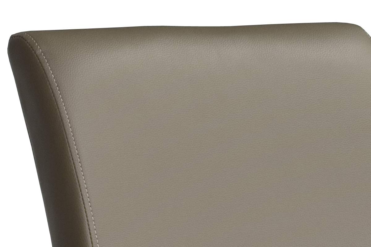 Robas Lund Barhocker Leder Cappuccino mit Lehne Barstuhl drehbar 360 Grad, Hocker höhenverstellbar, DI.AZ