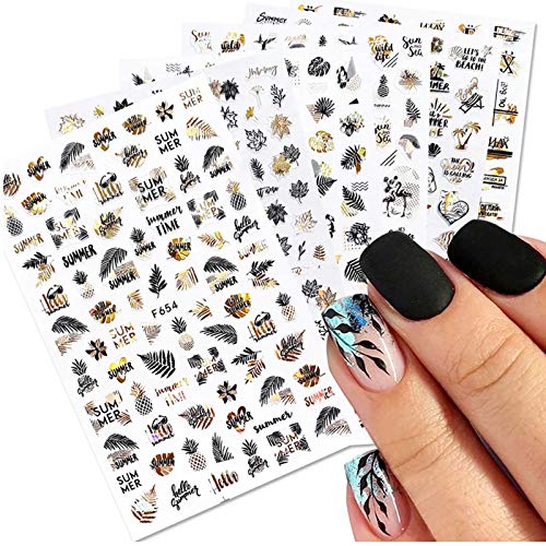 MWOOT 8 Stück Selbstklebend Nagelsticker, Nailart Sticker, DIY Nageldeko Nagel Sticker, Nagelkunst Nagelfolien-Aufkleber… – Bild 3