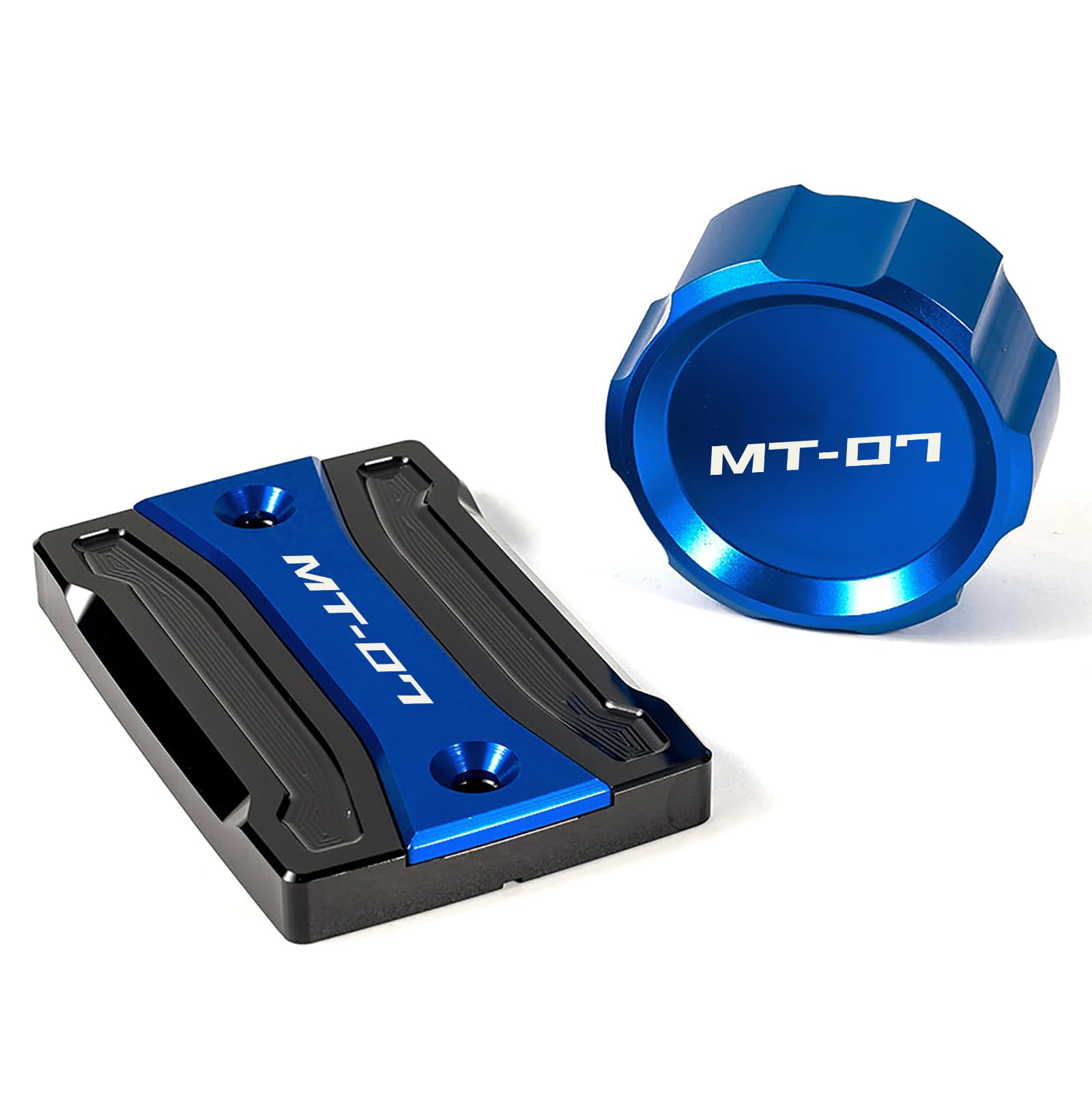 Moto Accessori per MT07 TRACER MT 07 FZ07 2014-2021 2022 2023 2024 2025 Anteriore e Posteriore Coperchio Serbatoio Fluido Freno in Alluminio (Blu)