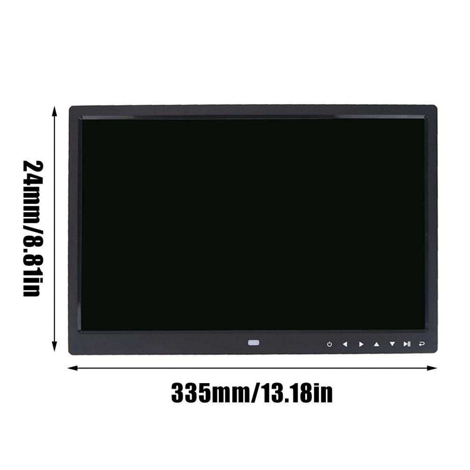 Socobeta Cornice per Foto digitali 15 Pollici 1280 * 800 HD Touch Screen Cornice per Foto Digitale Sveglia Lettore di Film(Nero)