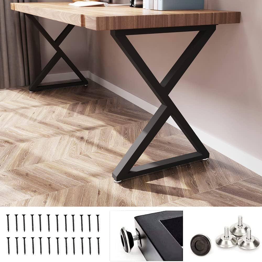 Buy 28 in Metal Table Legs Industrial Desk Legs, Heavy Duty Furiniture