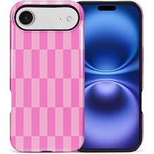DAIZAG Case for iPhone 17 Air,Lovely Phone Case for Girls Women,Scratch Resistant Shockproof Protective Cover-Striped Pattern-Pink