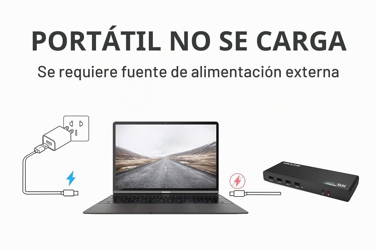 WAVLINK USB C＆3.0 Ultra 5K Docking Station HD Dual Video Multifunción Display con 2x5K DP Puertos, 2x4K HDMI Puertos, 6xUSB 3.0, Gigabit Ethernet, Audio out y Mic in, para MacBook Neo
