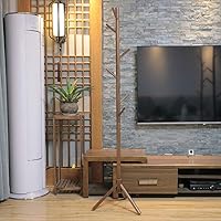 Vista 19 de Percha de madera maciza Perchero de pie Perchero colgante de ropa Percha Dormitorio