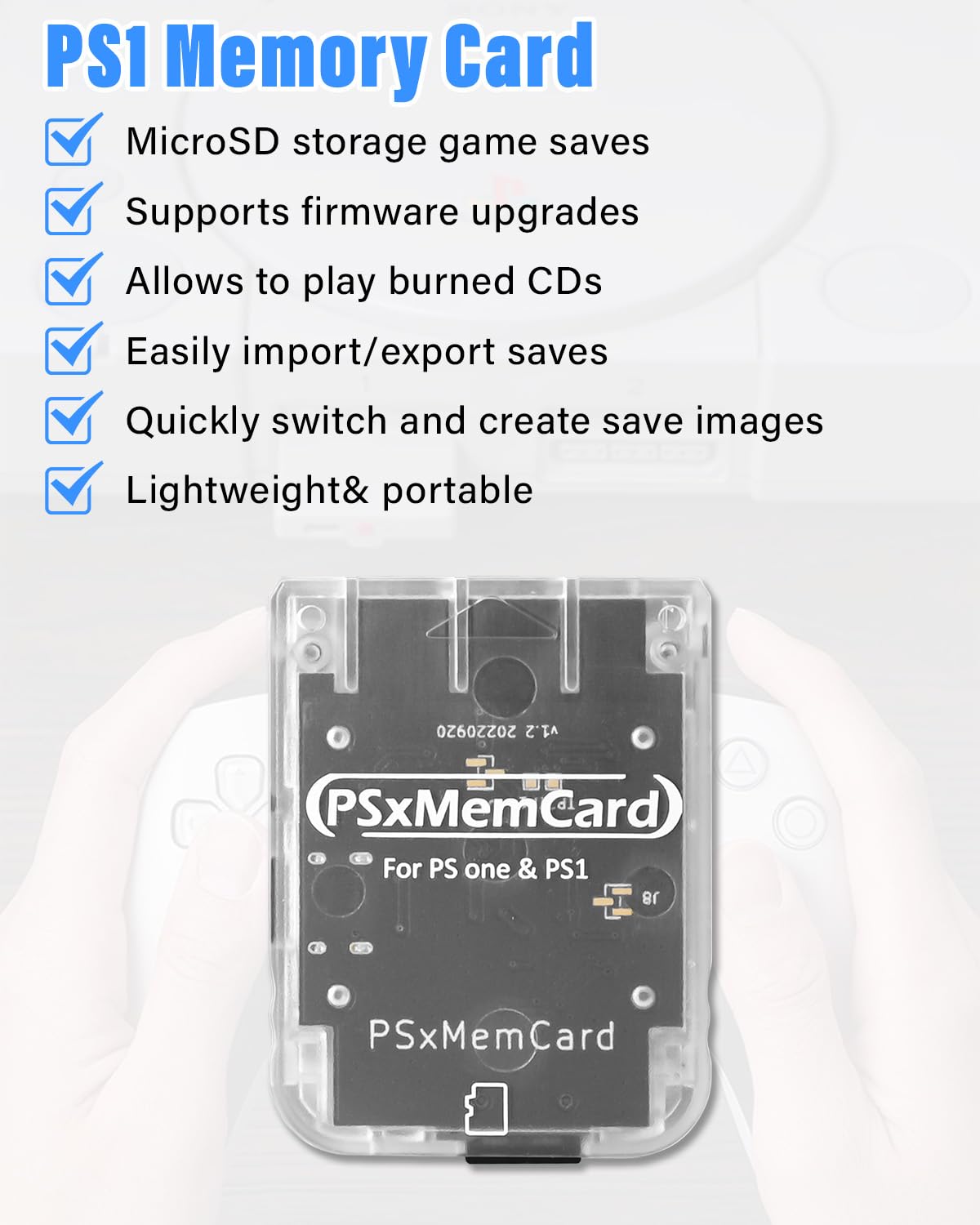 Amazon.com: PS1 Memory Card with 512MB Micro SD Card, High Speed