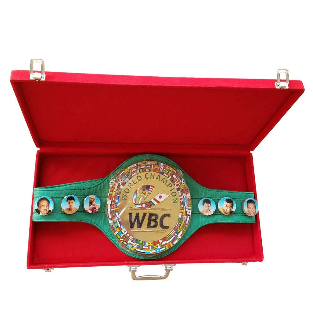 WBC Championship pasek bokserski 3D prawdziwa skóra dorosły z pudełkiem/etui