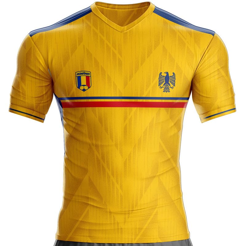 Maglia Romania RM-40 Calcio Bandiera Rumena Regalo S
