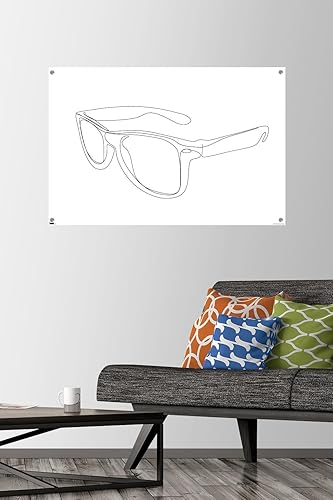 Miniatura 2 de Trends International LINE AND BRUSH - Continuous Line Sunglasses Wall Poster with Pushpins