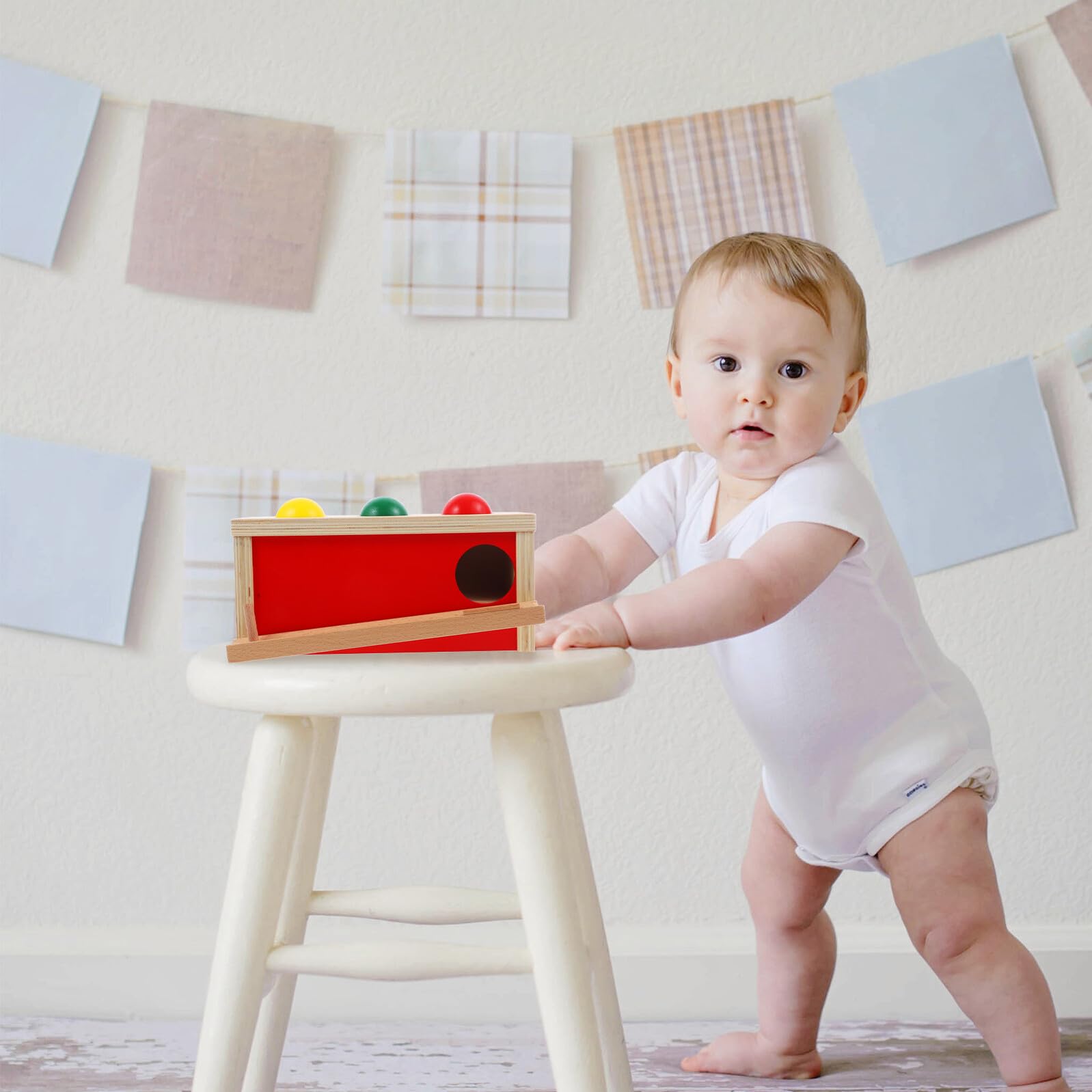 ERINGOGO Juego de Juguetes de Madera para Niños de 6 Meses a 1 Año con Funciones para Mejorar la Coordinación Mano-Ojo y Habilidades Motoras Finas en Bebés