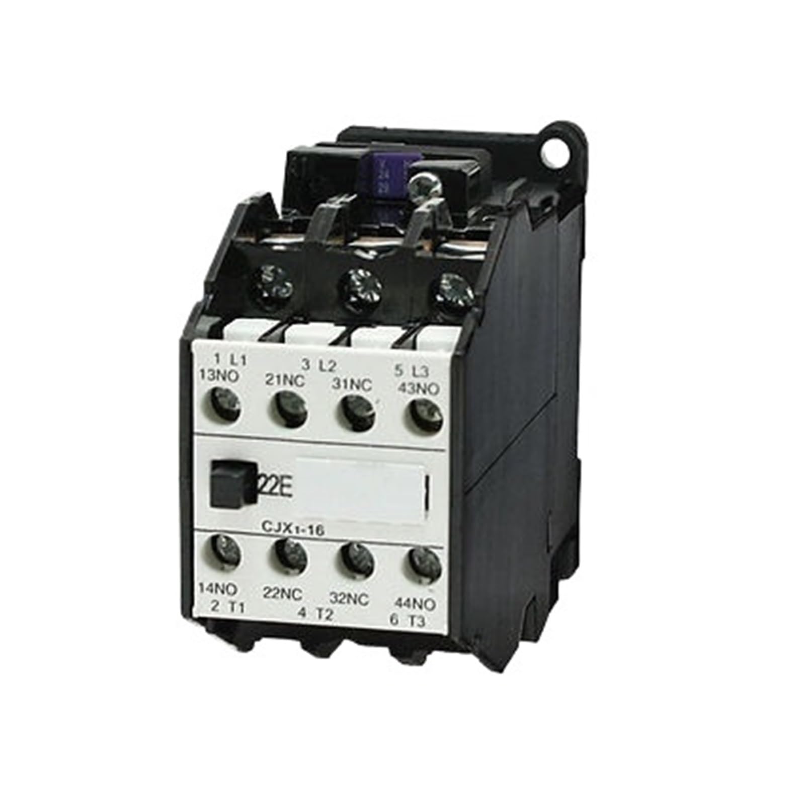 Contacteur AC 2NO + 2NC relais de puissance monophasé CJX1-16A bobine 24V alternatif