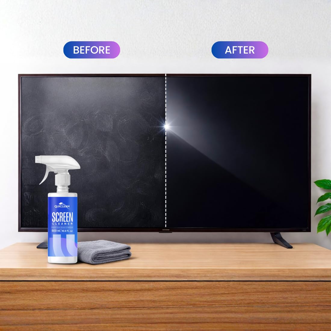 QUICLEAN Laptop Cleaner Kit -500ml With 7-In-1 Gadget Cleaning Machine & 350gsm Cloth For All Screen Cleaning | Machine Cleans - Mobile, Laptop, Keyboard, Earbuds & Lens|Cleaner Cloth For Large Screen 3
