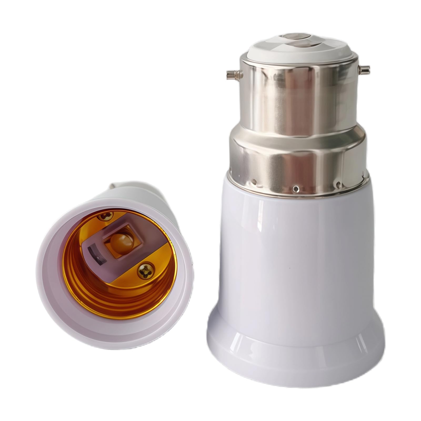 sodeber E27 Socket Adapter for B22 Bulbs Insulated Design Wide Voltages Ranges Simple Installation Home Light Fixtures Light Bulb Socket Converter
