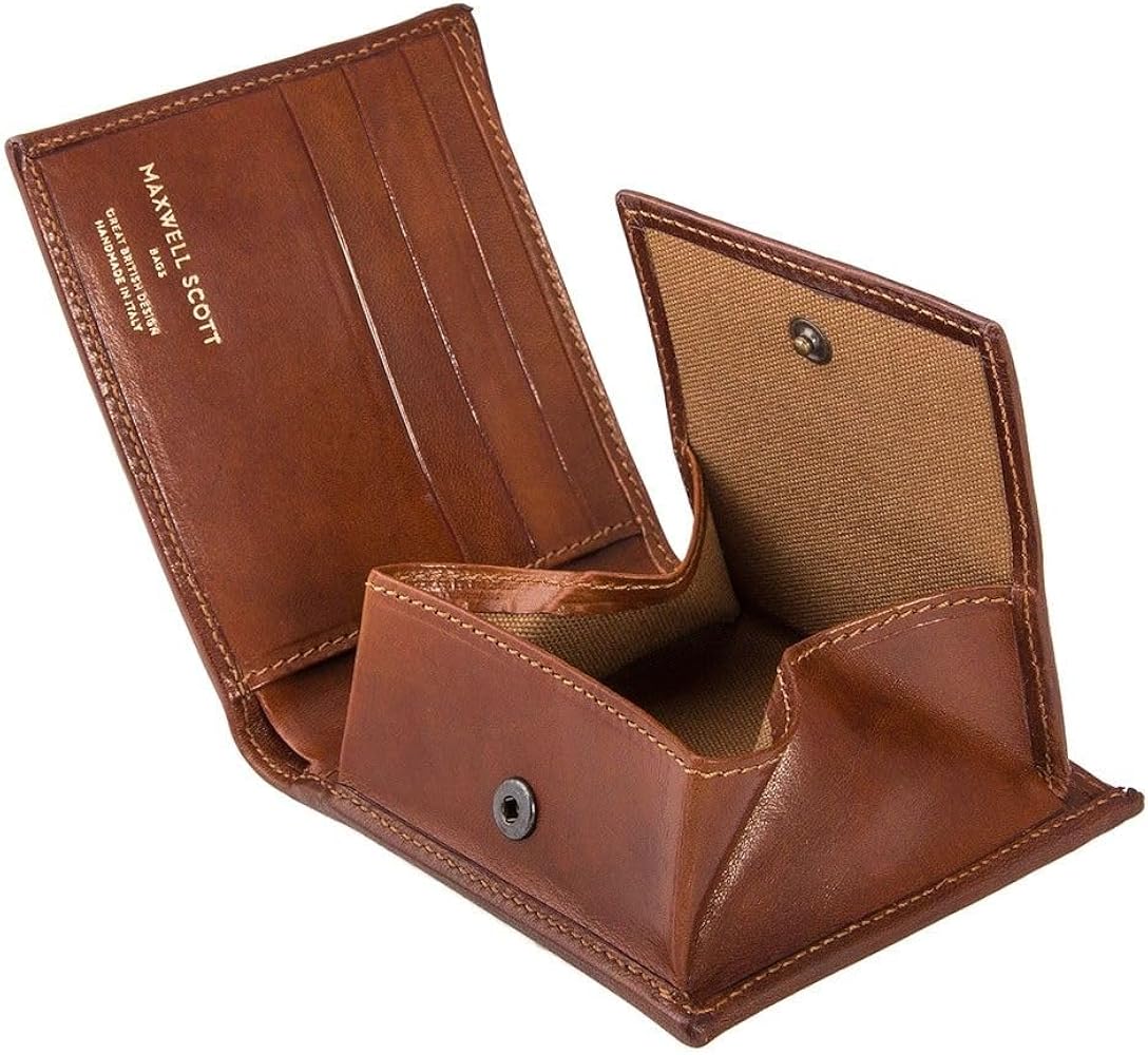 Maxwell Scott | Mens Quality Leather RFID Billfold Coin Wallet