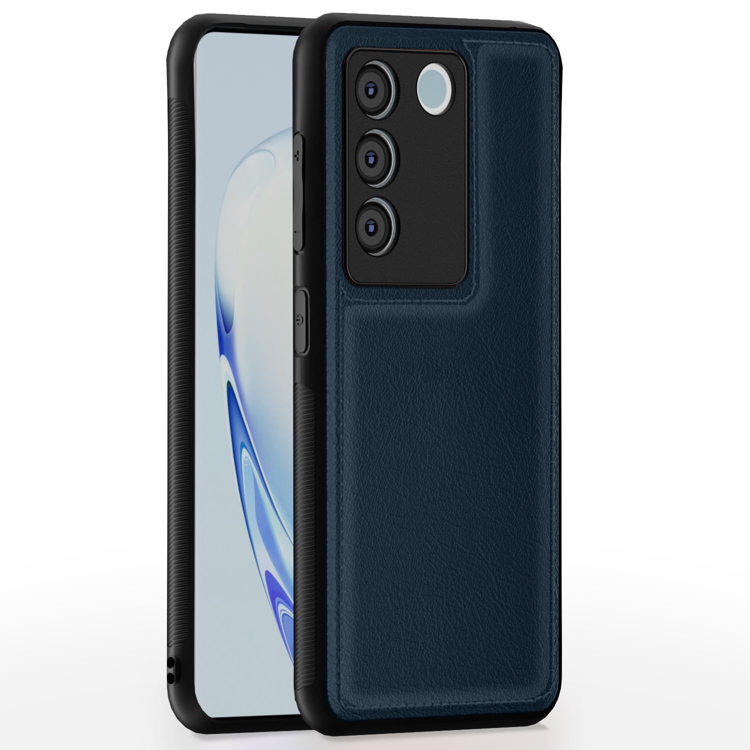 Pikkme Vivo V27 5G / V27 Pro Back Cover | Flexible Pu Leather | Full Camera Protection | Raised Edges | Super Soft-Touch | Bumper Case for Vivo V27 5G (Blue) (B0CFHLX682) Amazon Price History, Amazon Price Tracker