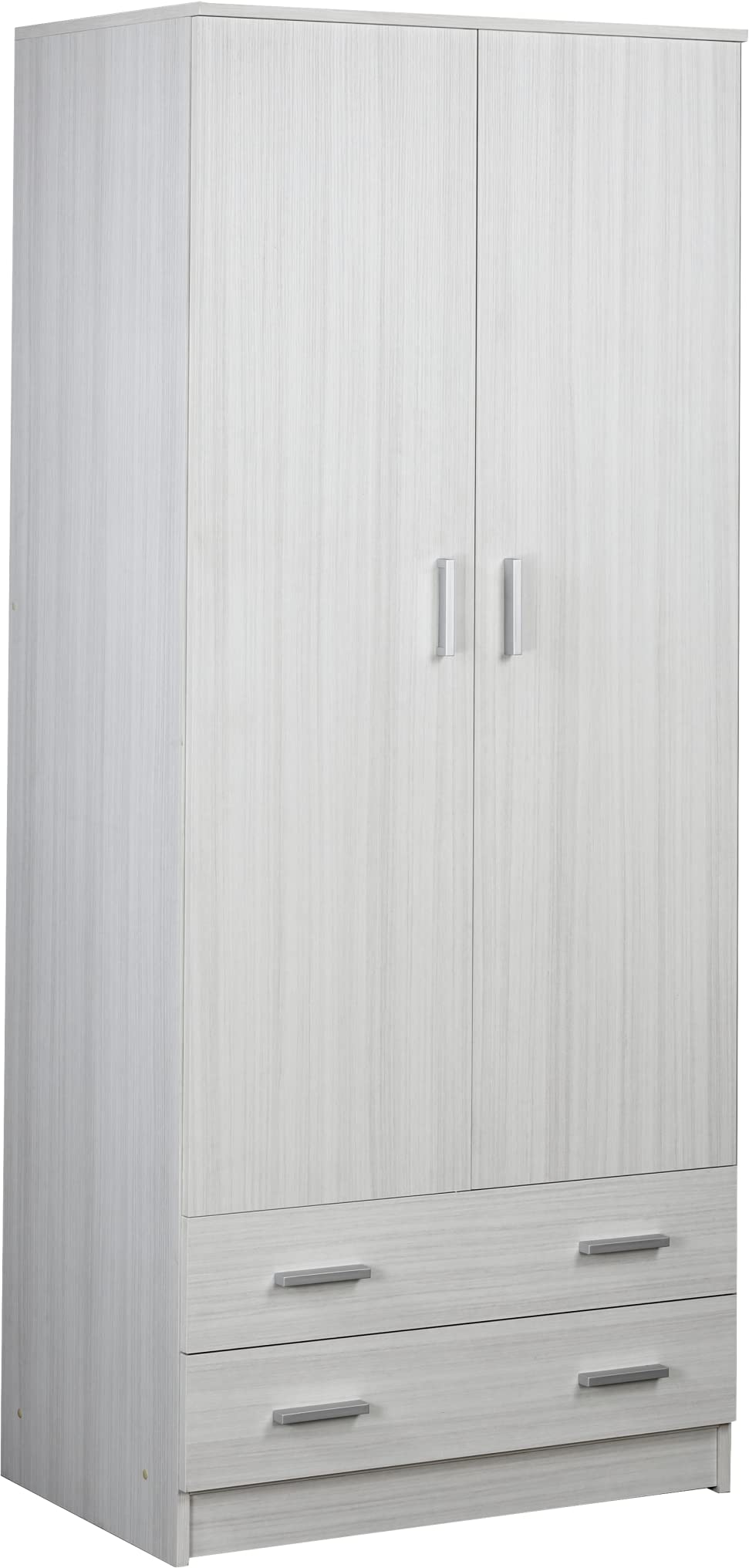 Armadio guardaroba 2 ante 2 cassetti laminato Eucalipto 77x52x182 cm