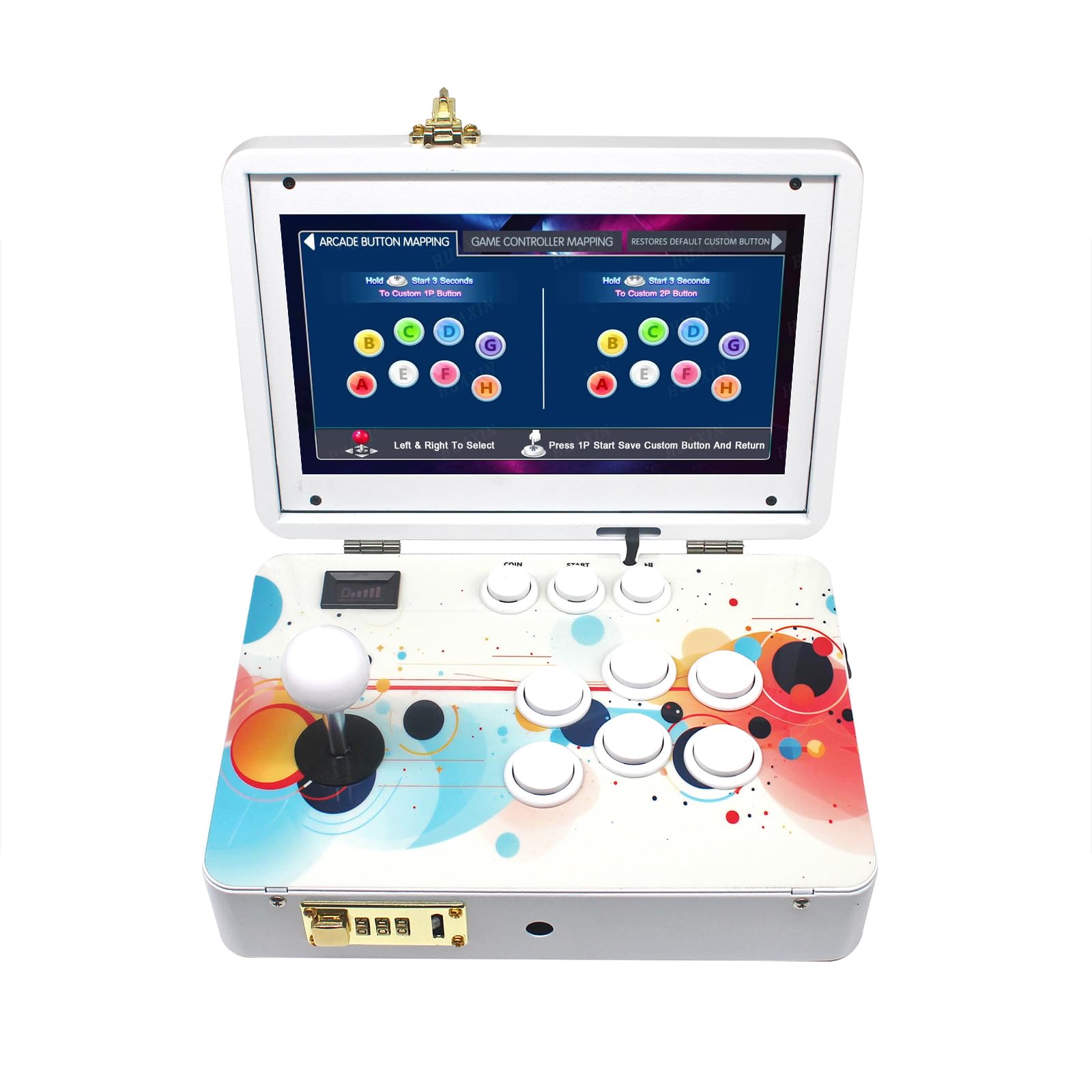 9800 en 1 Consola portátil de Juegos de Arcade de 10.1 Pulgadas, Pantalla HD de 25.7 cm, Doble Jugador, DX, máquina de Videojuegos Retro, búsqueda/Oculta/Pausa Juegos