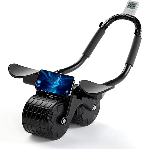 Ab Roller Wheel with Timer & Knee Mat, Home Workout