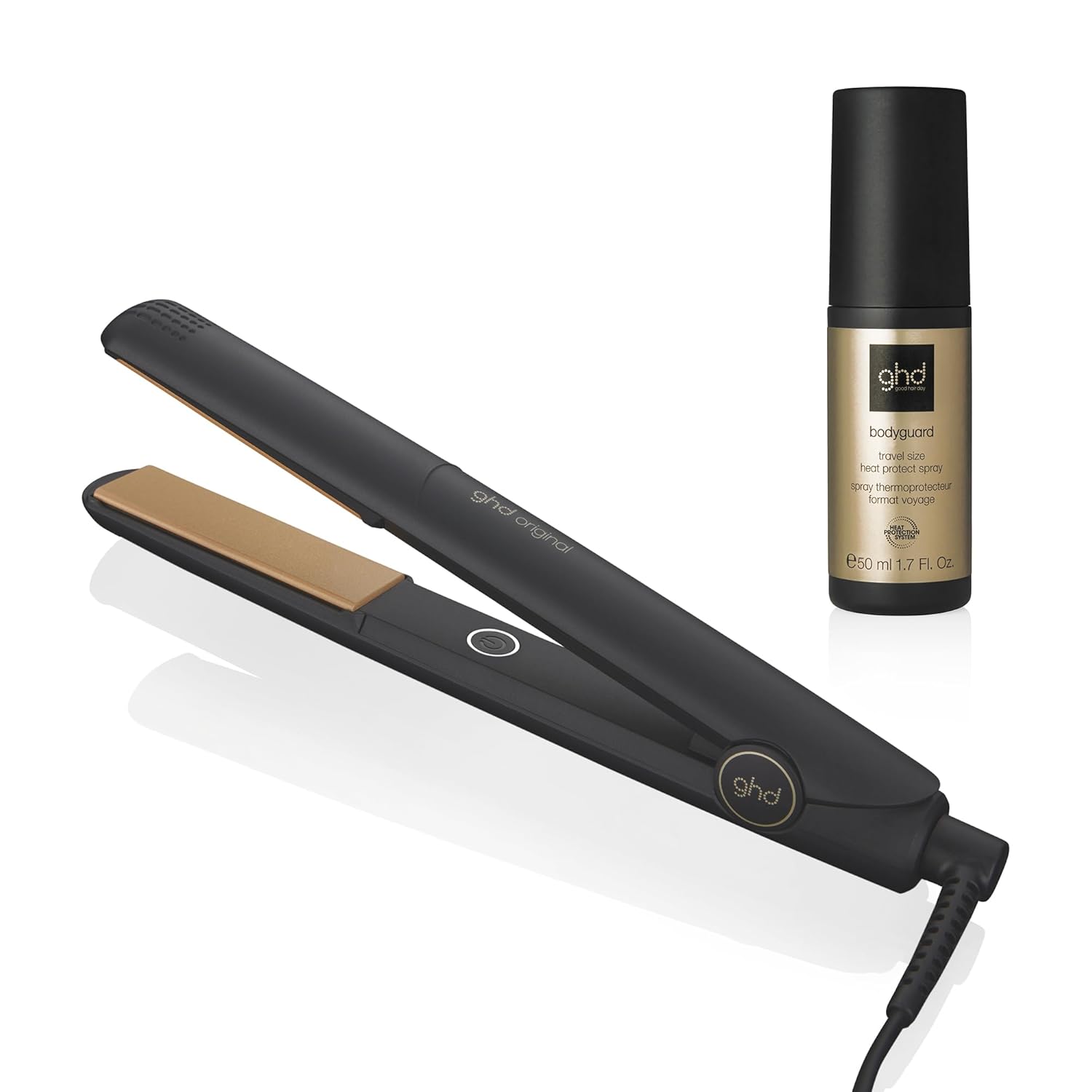 ghd Original Styler ― 1″ Flat Iron Hair Straightener, Optimum Styling Temperature for Professional Salon Quality Results, No Extreme-Heat Styling Damage, Ceramic Heat Technology ghd Original Styler ― 1″ Flat Iron Hair Straightener, Optimum Styling Temperature for Professional Salon Quality Results, No Extreme-Heat Styling Damage, Ceramic Heat Technology