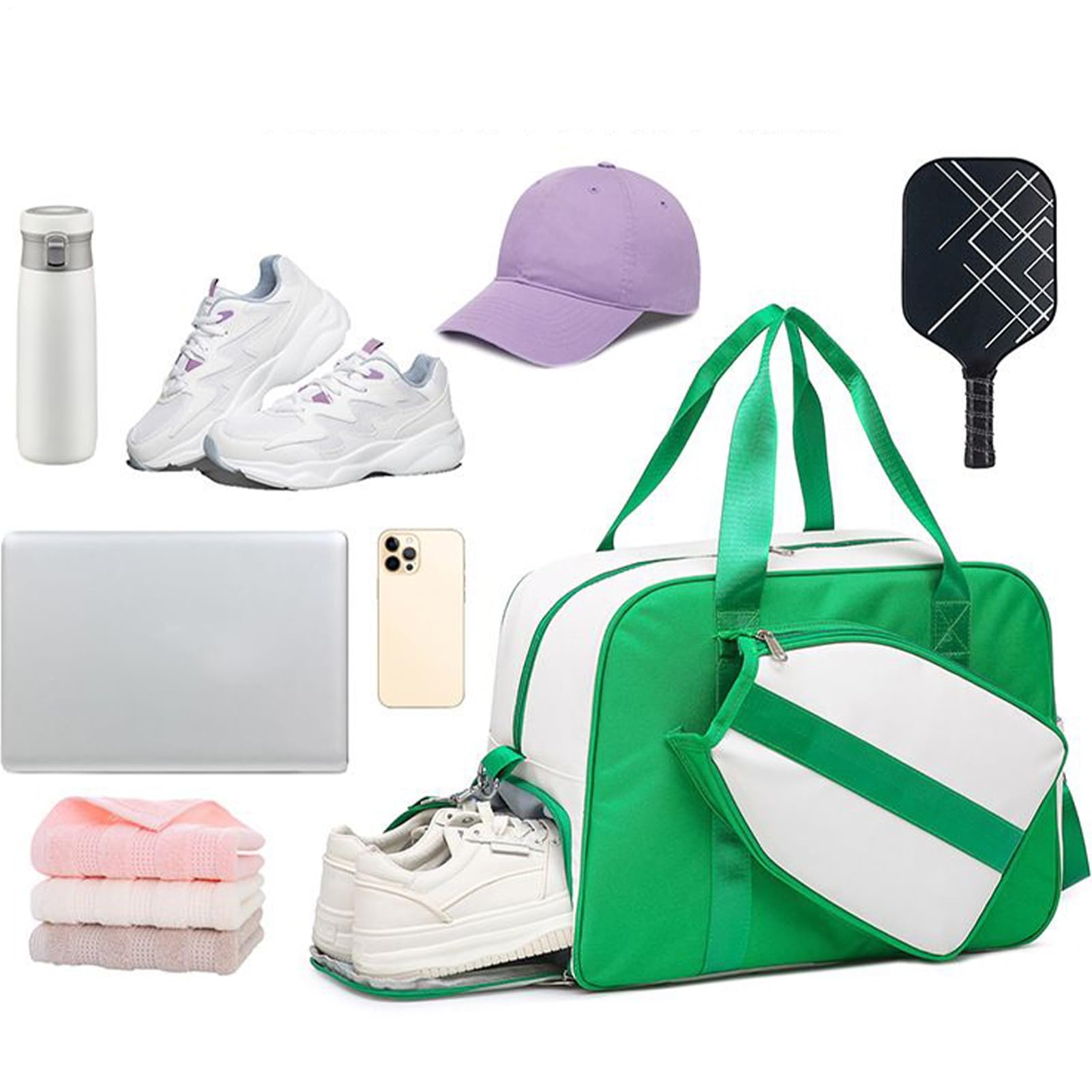 Borsa da Pickleball per Donna Borsa Tennis Per Donne Uomini Con Scomparto | Capienza Ampia per Attrezzatura Sportiva da Allenamento e Tornei