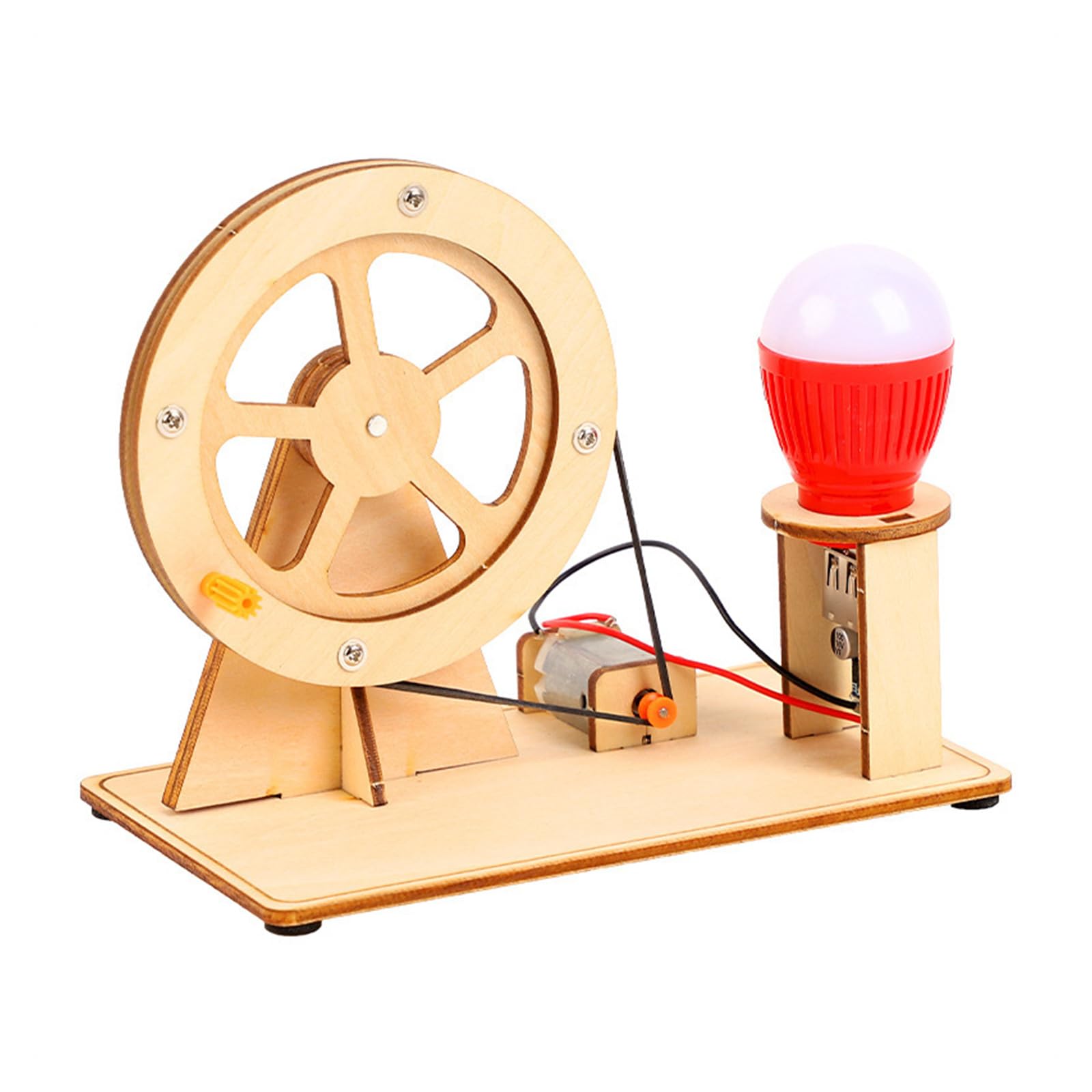 Maxtonser Hand Crank Generator Hand Generator Education Science Kits Handheld Crank Generator Power Kits Education Model Toy