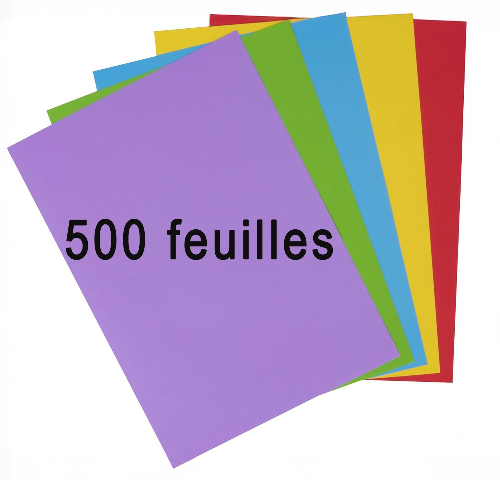 Papier A4 Couleurs Vives Assorties 500 feuilles