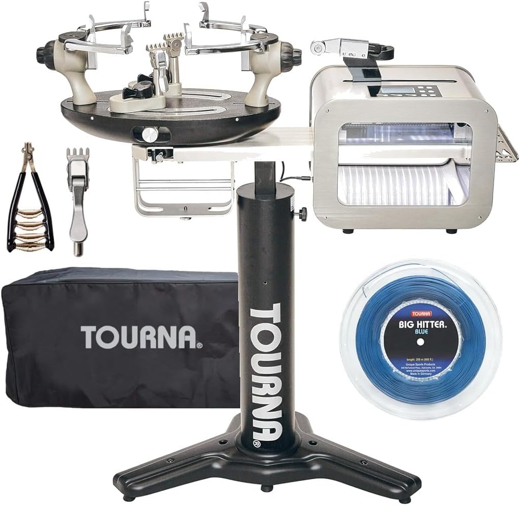 Tourna Cube Universal Tennis Stringing Machine – Stand-Up, Electric – Optional Cover