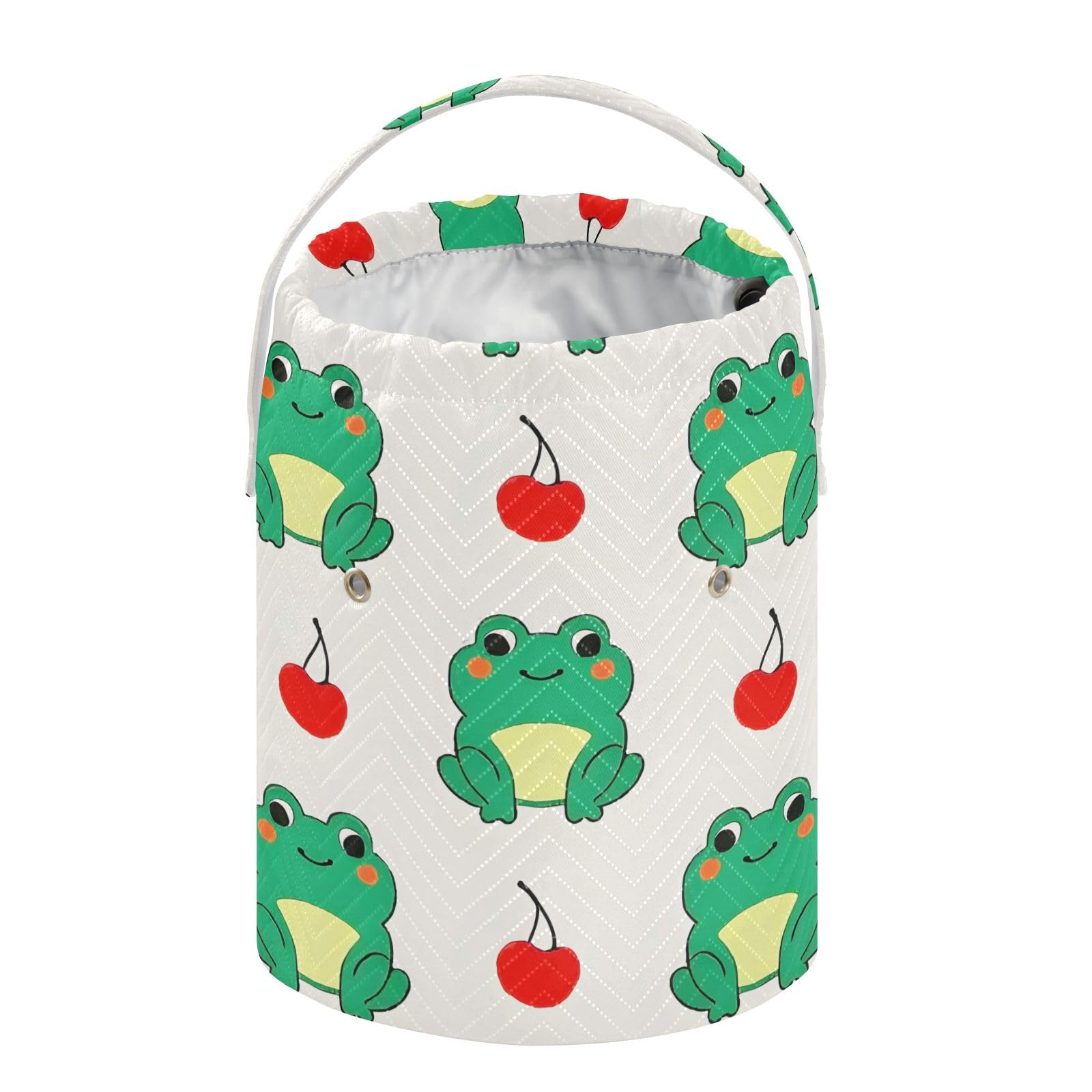 Yarn Storage Bag Small Crochet Bag Knitting Bag Organizer Frog Cherry Yarn Bags for Crocheting Basket
