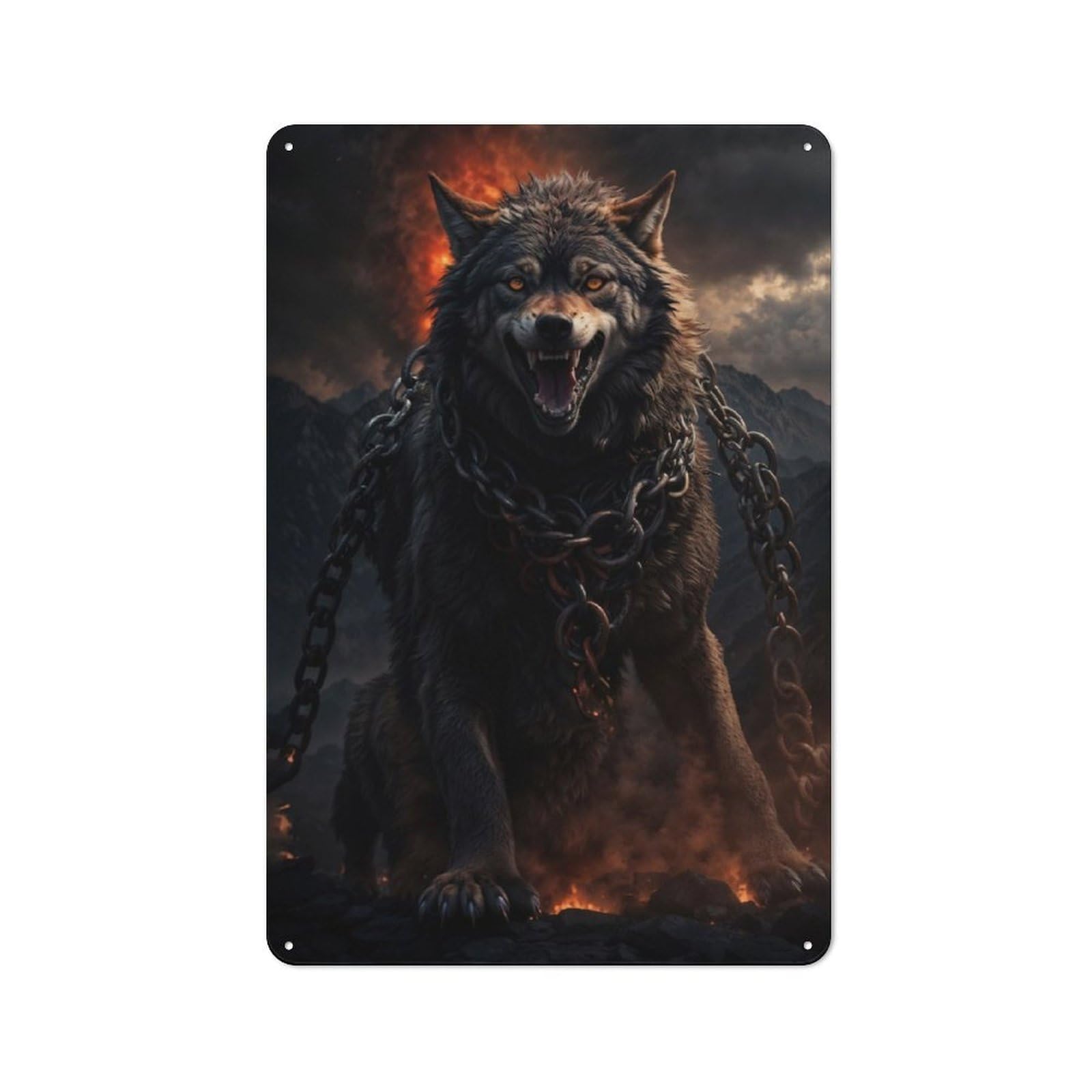 Junmoney The Wolfs Imprisonment Retro Tin Sign 30X20cm For Man Cave Or Games Room, For Collectors Decorating Games Rooms And Man Caves