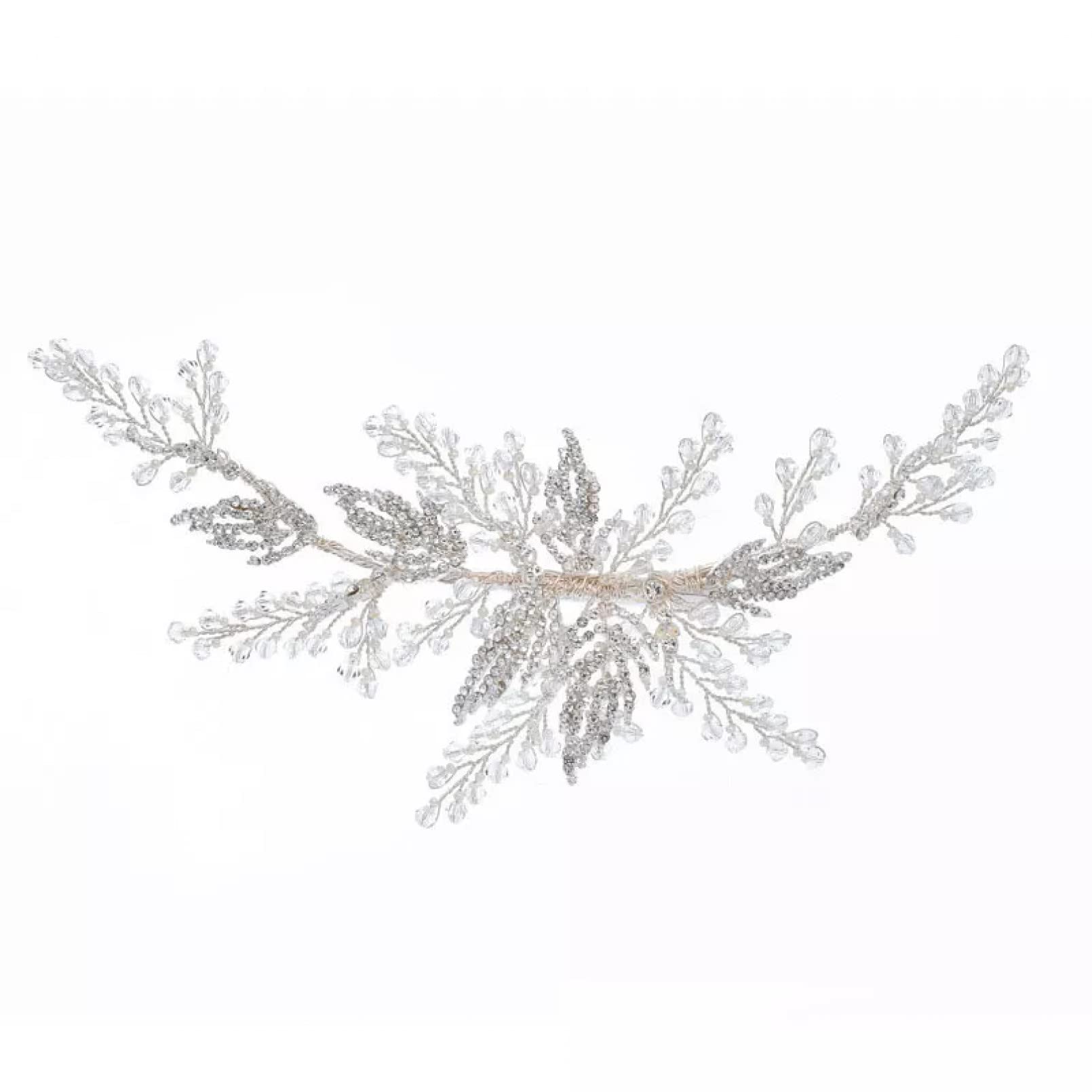 Emissione di WLLLTYCardNuova forcina per Capelli con Strass di Cristallo Argento, forcina per Capelli da Sposa, forcina per Capelli, Copricapo da Sposa