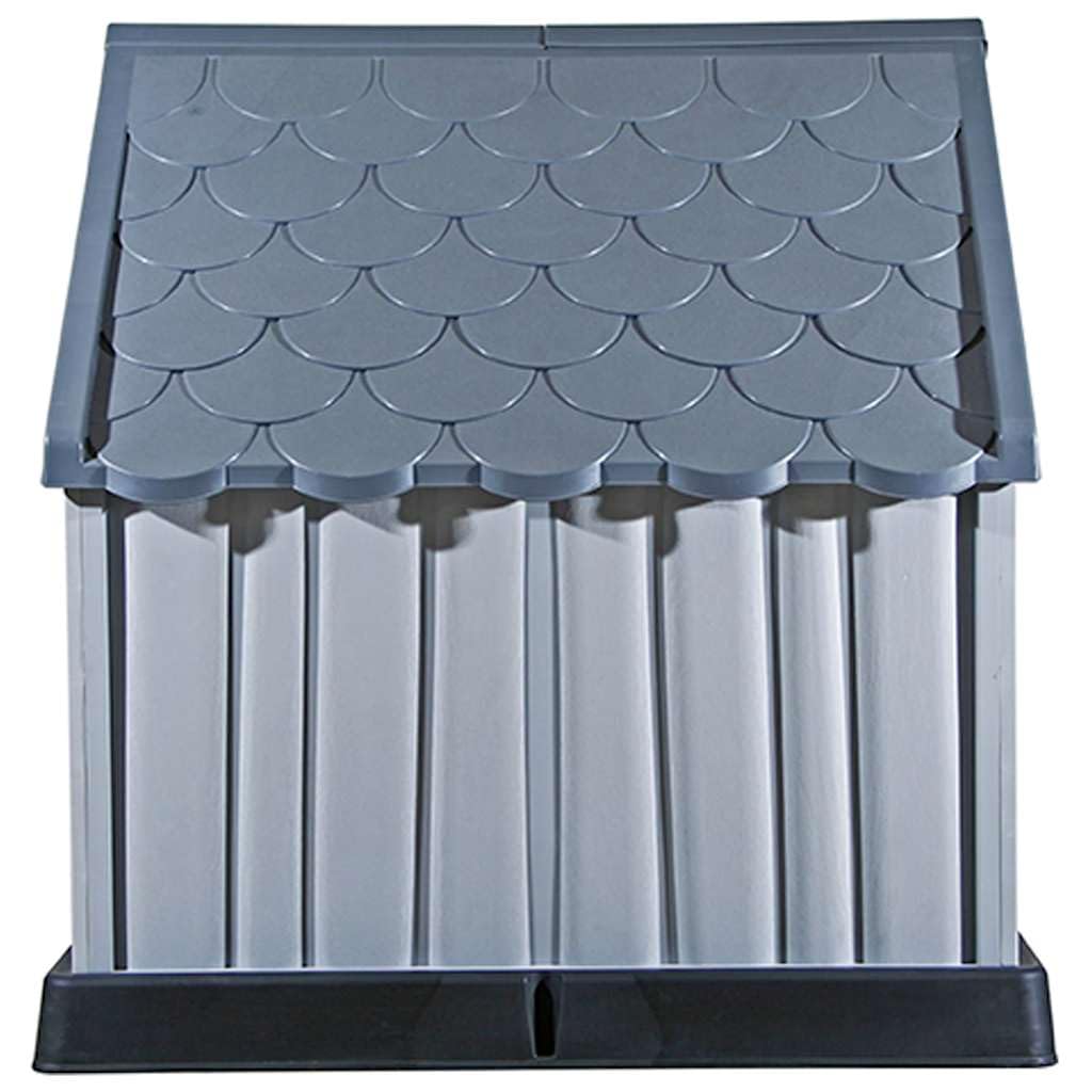 Cuccia per cani in plastica grigia, 92 x 87 x 91 cm, resistente