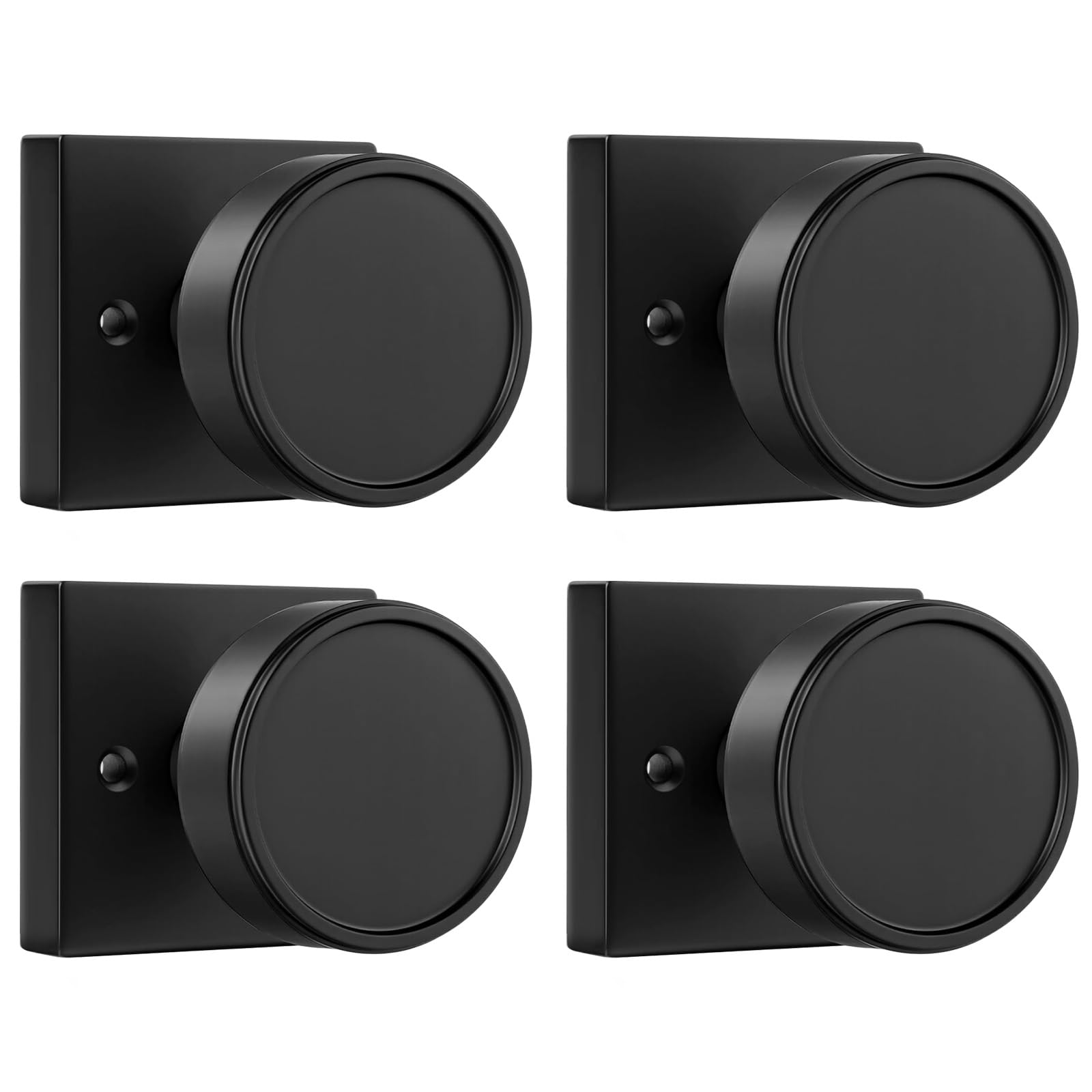 Brushed Gold Door Knobs - 6 Pack Privacy Knobs -20