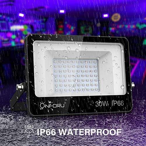Onforu-2-Pack-30W-Luz-UV-Foco-UV-Ultravioleta-Luz-Negra-Impermeable-IP66-Fluorescente-Lampara-de-Escenario-Blacklights-para-Halloween-Bar-Club-DJ-Discoteca-Fiesta-Pinta-Corporal-Gimnasio