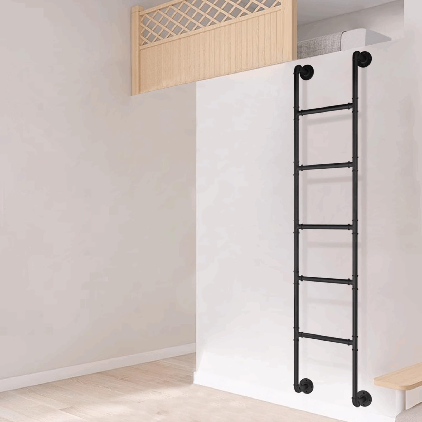 Échelle de lit superposé en fer pour chambre d'enfant et mezzanine