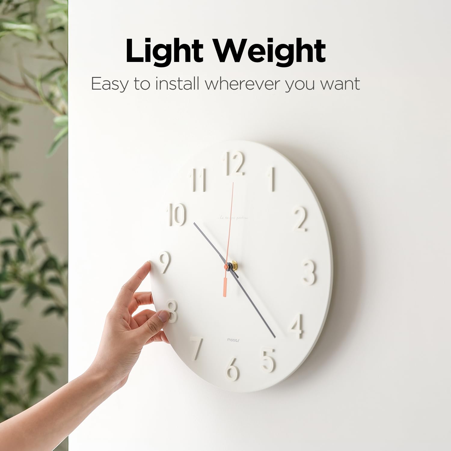 Amazon.com: mooas 3D Numbers Modern Wall Clock, 12