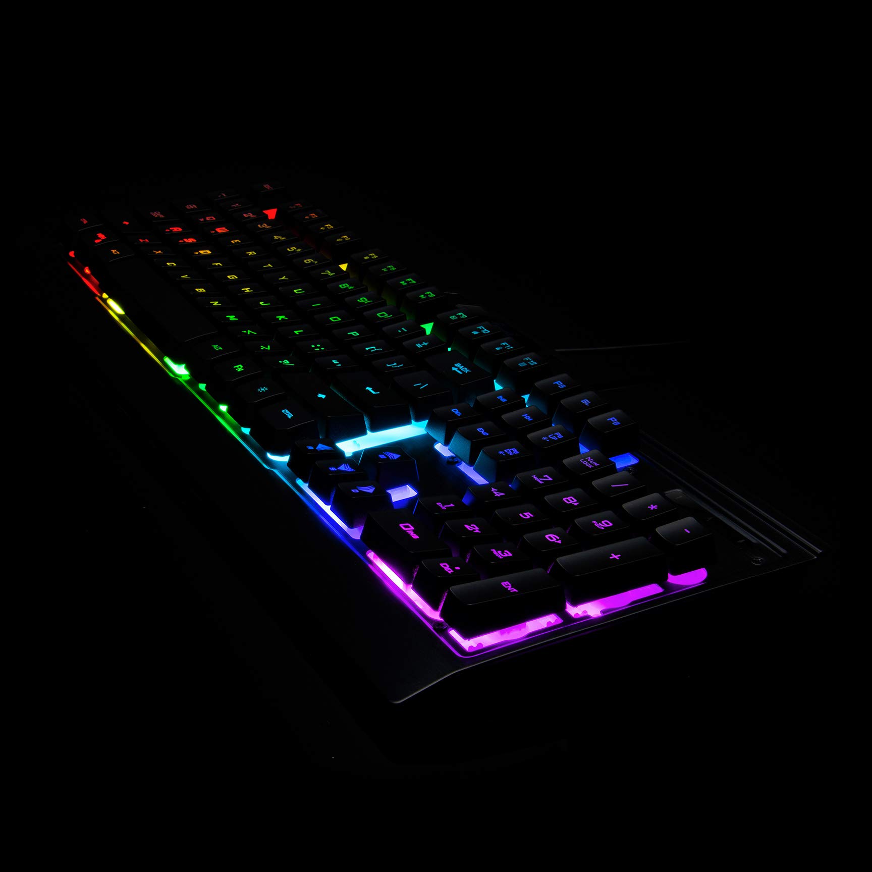 Snapklik.com : NEON K54 Wired Membrane Gaming Keyboard, 9 RGB LED ...