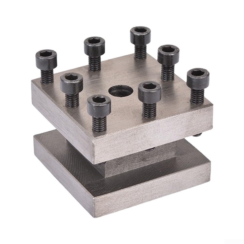 Portaherramientas de metal cuadrado de repuesto para tornos compatible con WM210V-212, BHC210, HS210, JY210V, CTC210, resistente y estable para un trabajo de metal preciso