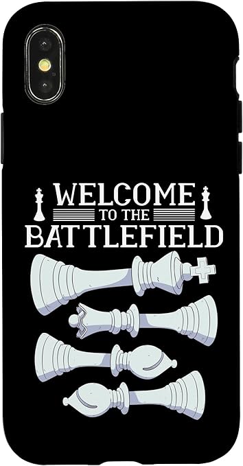 Amazon Iphone X Xs バトルフィールドへようこそ 面白いチェスの名言 ユーモアの格言 スマホケース 家電 カメラ オンライン通販