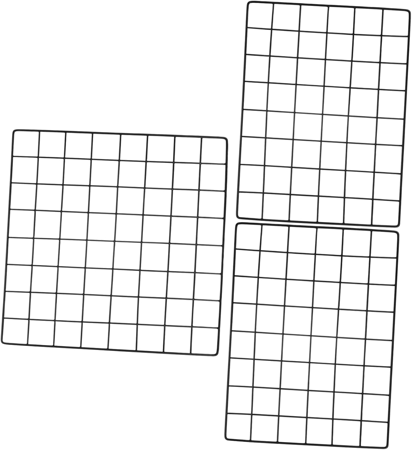 3pcs Wire Wall Grid Panel Set for Photo Display Metal Wall Decoration Easy Mounting for Dorm Room and Bedroom Organizes Pictures and Artworks