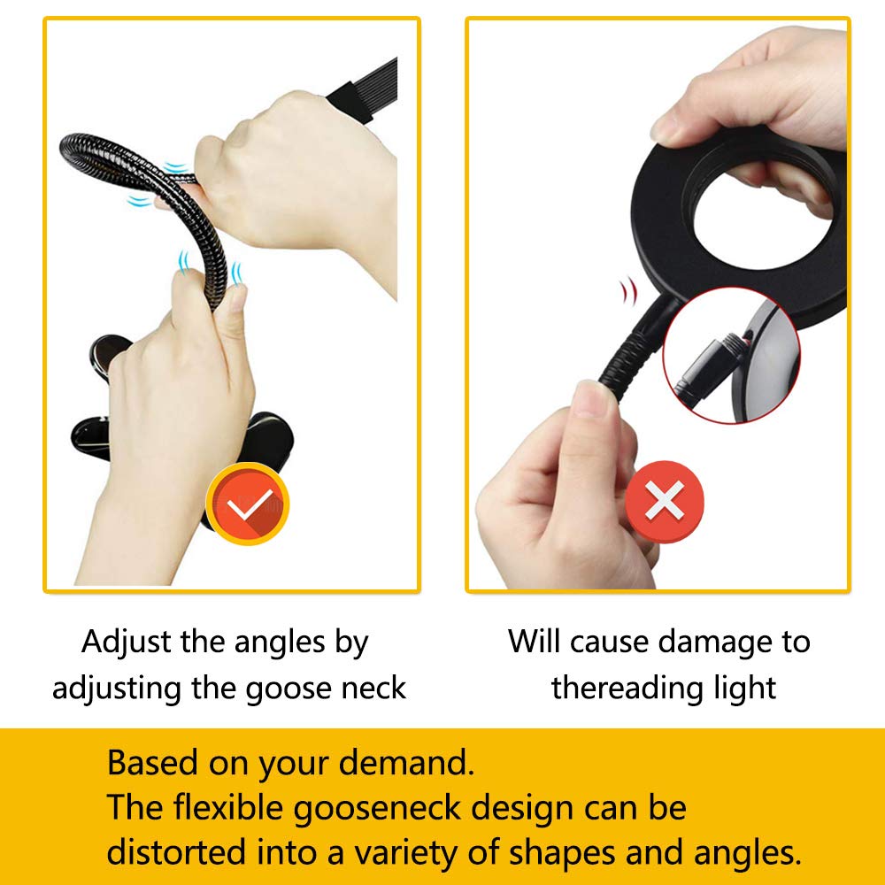 DIWUJI LED Clamp Light - Dimmable Reading Lamp -5