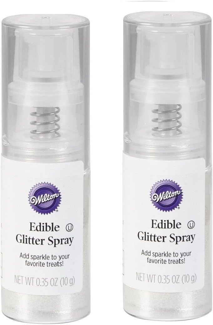 Wilton Edible Silver Glitter Spray, 0.35 oz.(2pk)