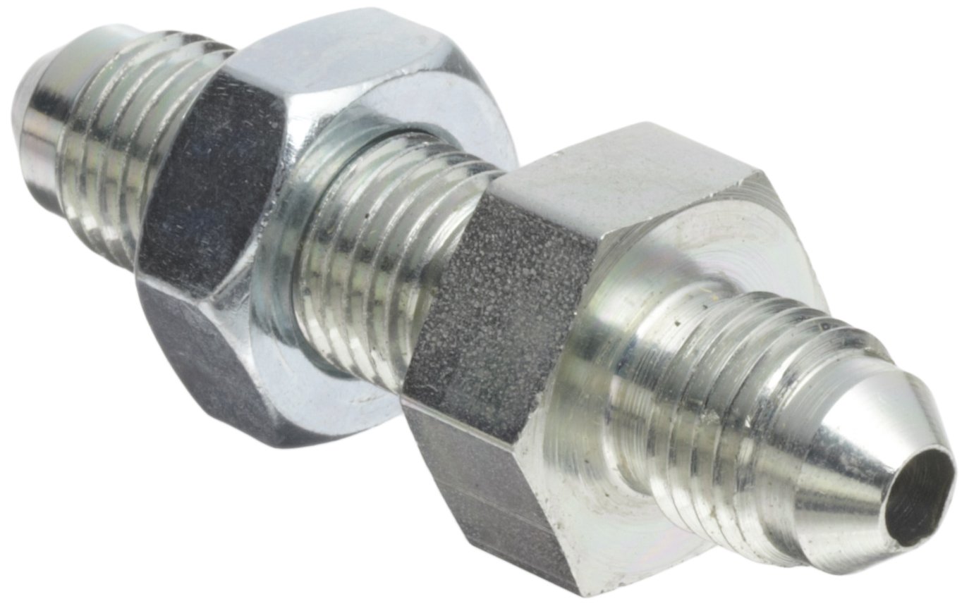 Eaton Aeroquip 2041-4-4S Bulkhead Union, JIC 37 Degree End Types, Carbon Steel, 1/4 JIC(m) End Size, 1/4