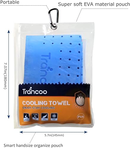 Miniatura 9 de Paquete de 6 toallas de enfriamiento PVA (33 x 7.85 pulgadas), bufanda de enfriamiento instantáneo y trapos de sudor para gimnasio, correr,