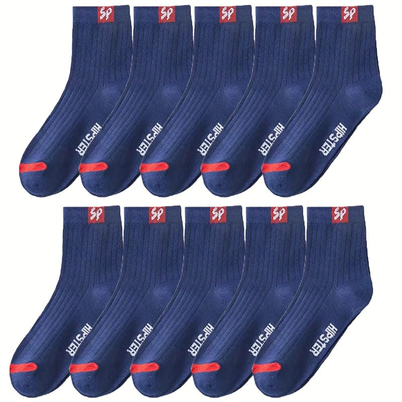 Round Neck Socks for Men, Comfortable and Breathable, Suitable for Outdoor Activities (10 Pairs)4