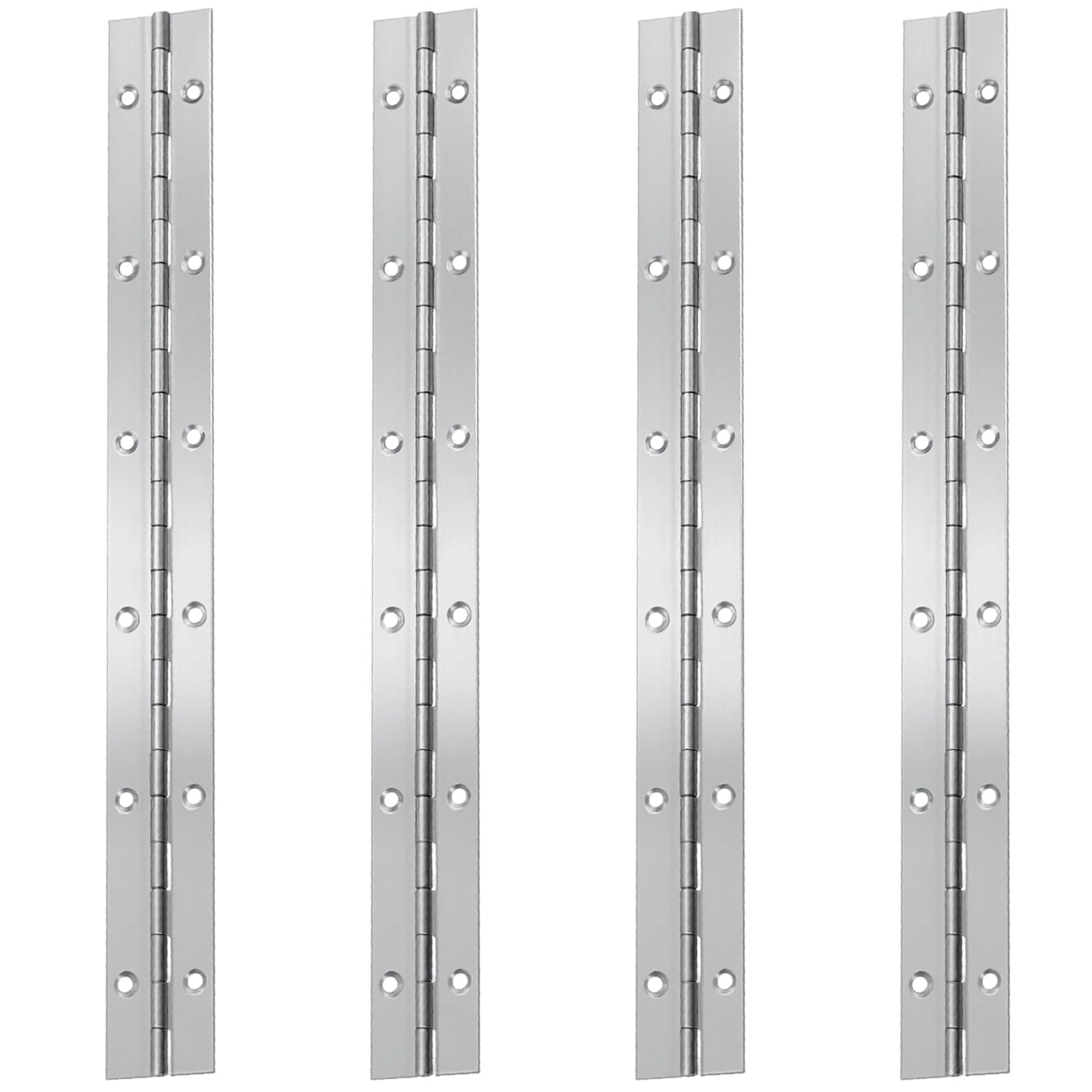4 Pcs Piano Hinge, 30 x 3 cm Construction Hardware, Heavy Duty Hinges, Stainless Steel Piano Hinges, Suitable for installations requiring Dependable Hardware